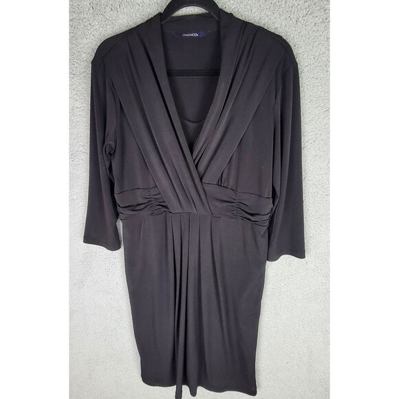 Chadwicks Black Wrap Dress - Picture 1 of 12